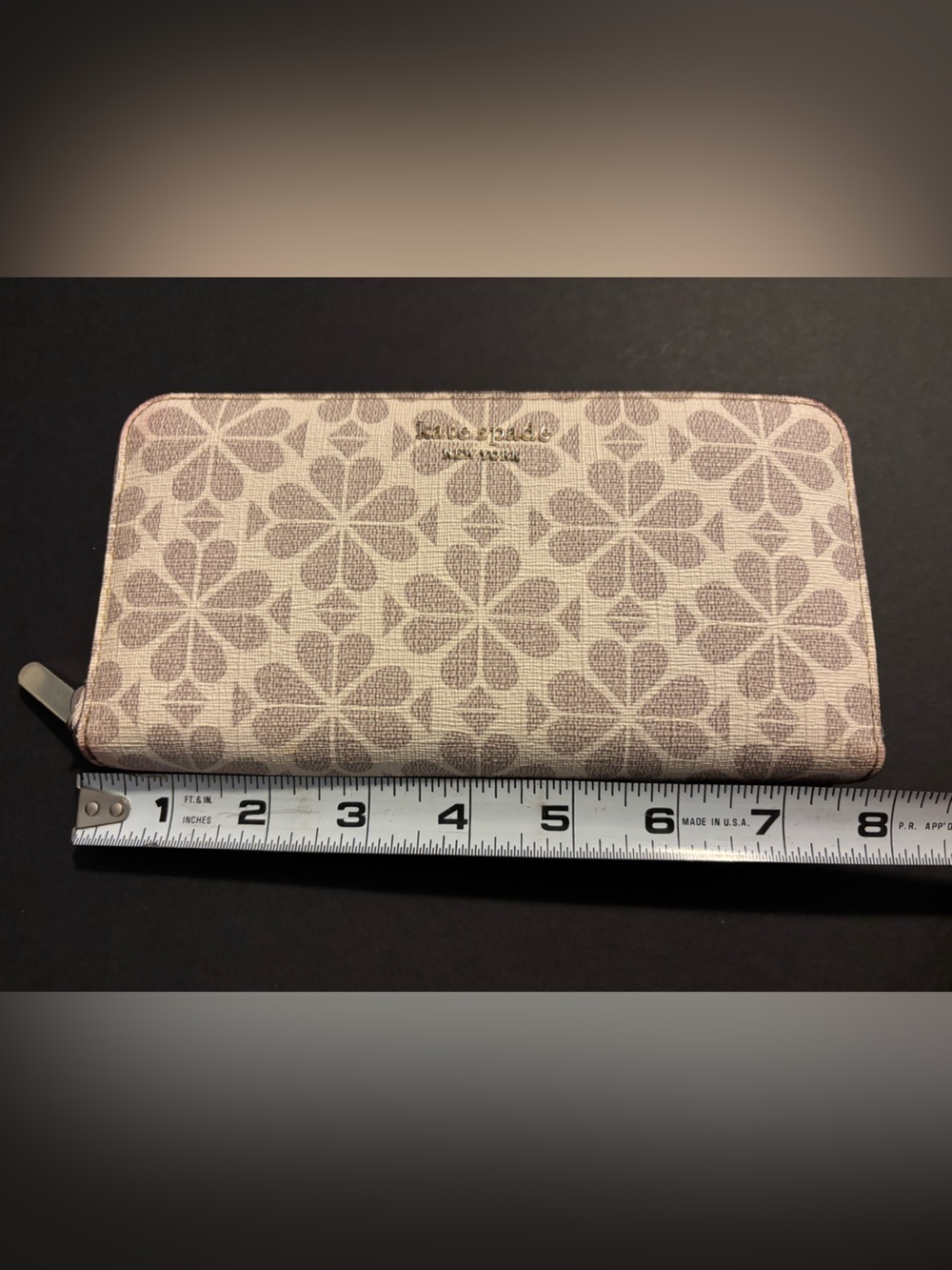 kate spade Cream and Tan Zip Around Wallet - Picture 8 of 9